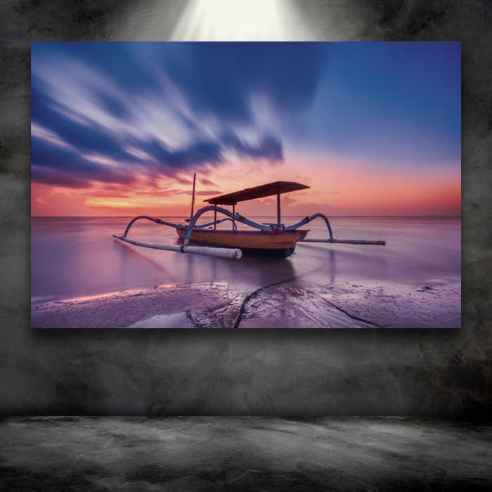 Beached Boat with Outriggers