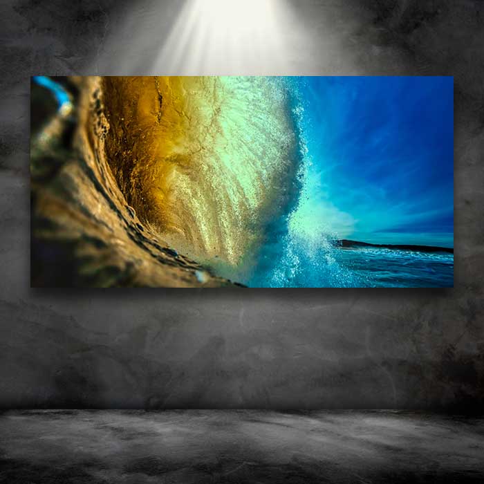 Blue and Golden Wave