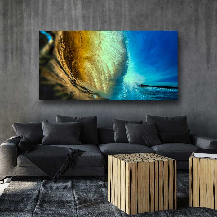 Blue and Golden Wave