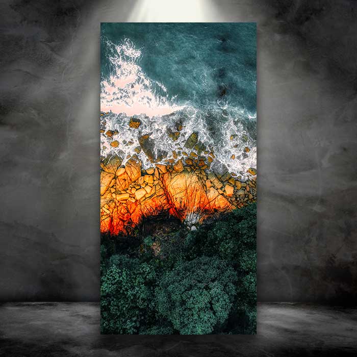 Bright Ocean Shoreline
