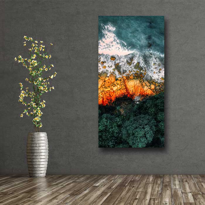 Bright Ocean Shoreline