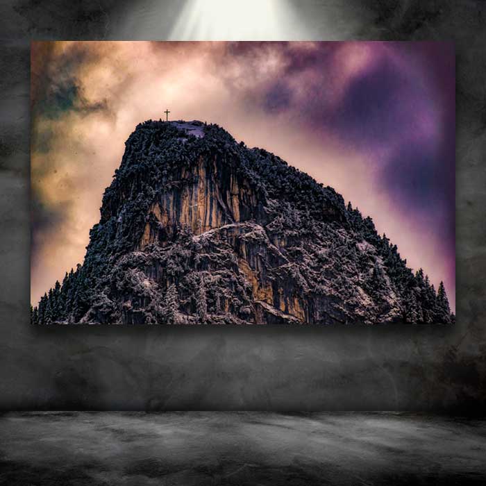Cross on Top of a Mountain