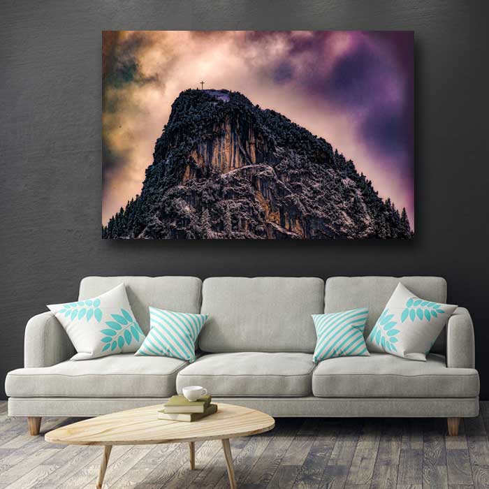 Cross on Top of a Mountain