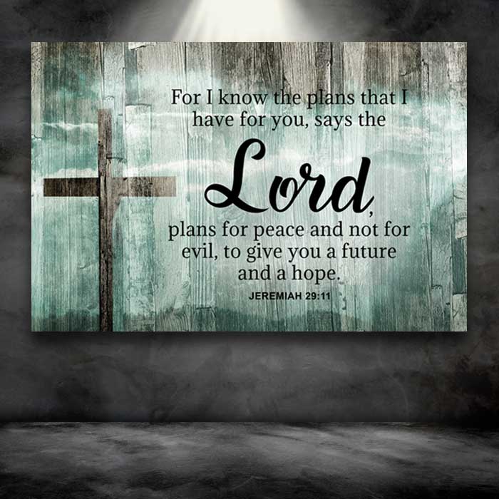 Jeremiah 29:11 - Choose From 4 Colored Backgrounds
