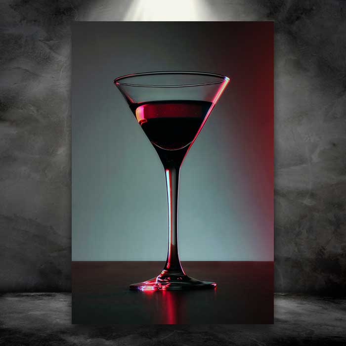 Martini Glass with Wine