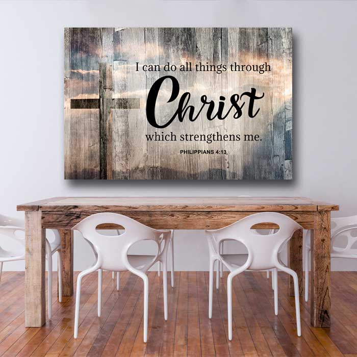 Phillipians 4:13 - Choose From 4 Colored Backgrounds