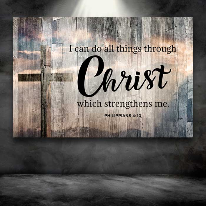 Phillipians 4:13 - Choose From 4 Colored Backgrounds