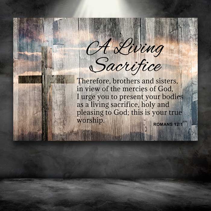 Romans 12:1 - Choose From 4 Colored Backgrounds