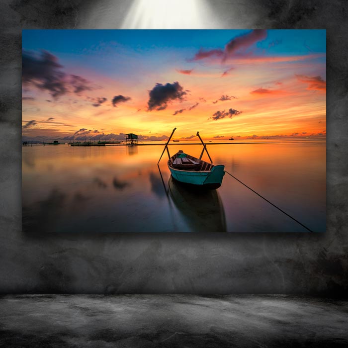 Golden Sunrise and Boat