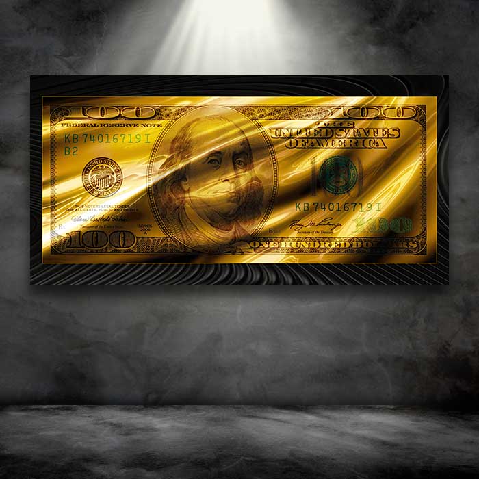 Liquid Gold 100 Dollar Bill