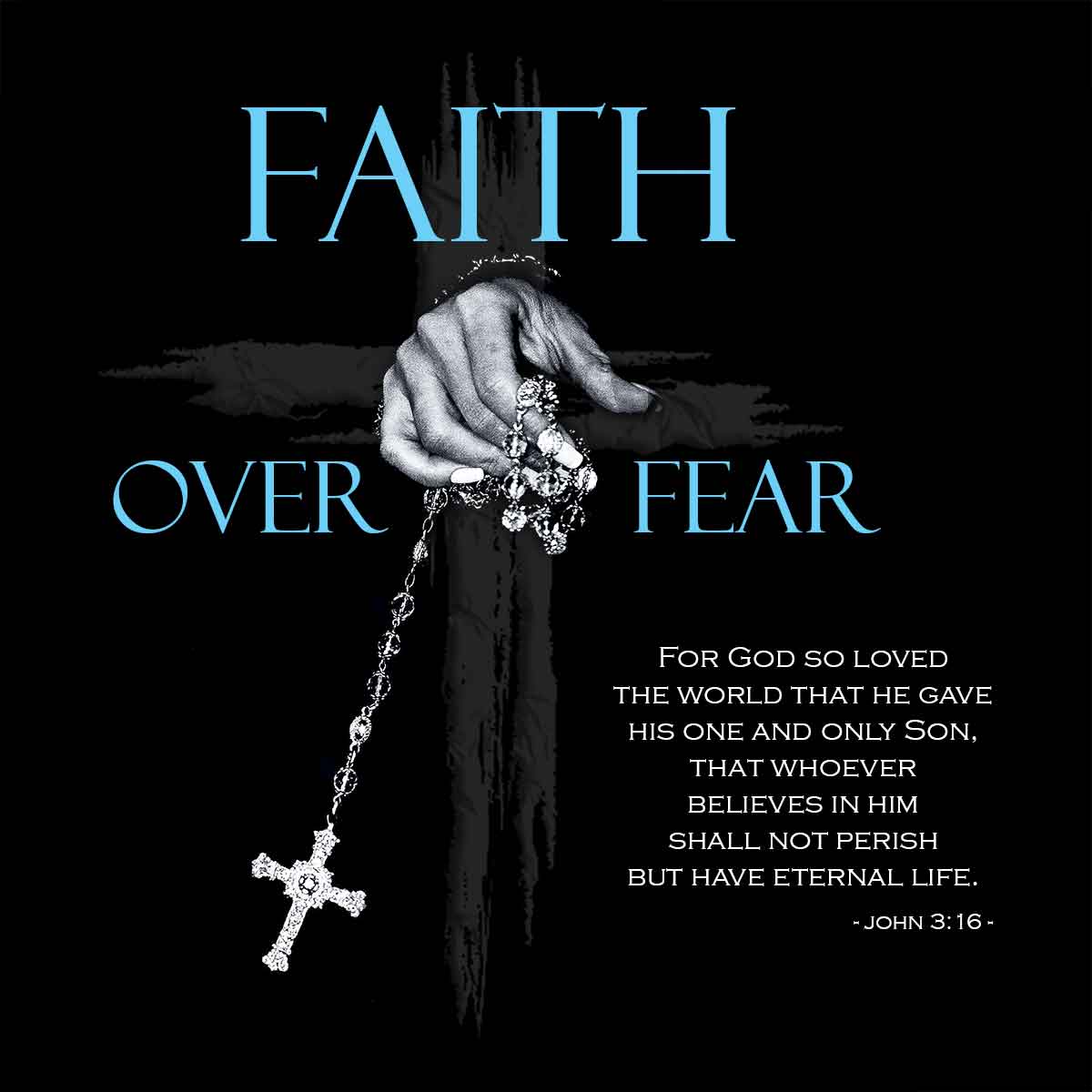 Faith Over Fear John 3:16 5 Piece Coaster Set