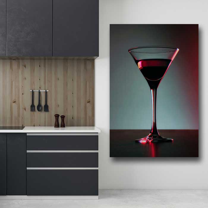 Martini Glass with Wine