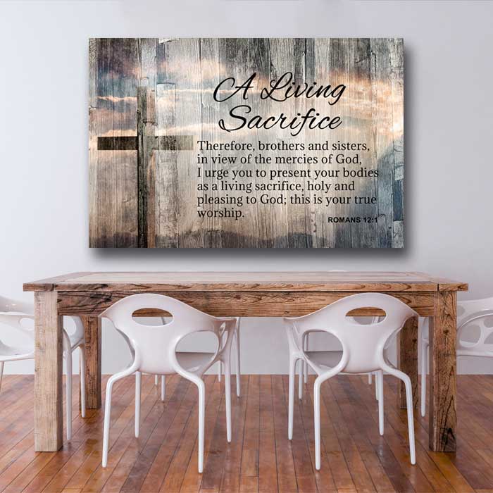 Romans 12:1 - Choose From 4 Colored Backgrounds