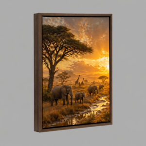 Premium Canvas Prints (Brown Float Frame) – Custom Photo Canvas for Modern Wall Art