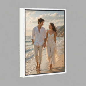 Matte Canvas Prints (White Float Frame) – Custom Photo Canvas for Modern Wall Art